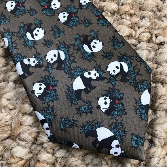 Rene Chagal Handmade Panda Tie - Picture 1 of 3